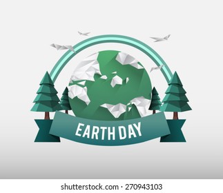 Digitally generated Earth day vector