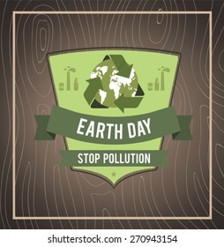 Digitally generated Earth day vector