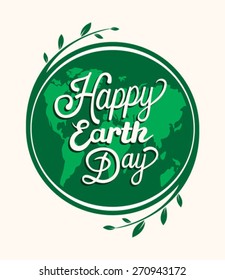 Digitally generated Earth day vector