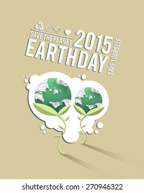 Digitally generated Earth day vector