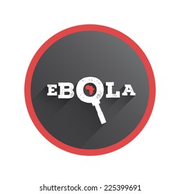 Ébola generado digitalmente bajo el vector de lupa