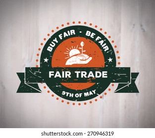 Digitally generated Fair Trade day vector