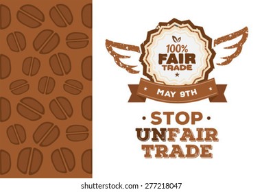 Digitally generated Fair Trade day vector