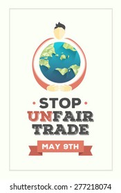 Digitally generated Fair Trade day vector