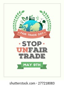 Digitally generated Fair Trade day vector