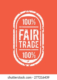 Vector de comercio justo generado digitalmente