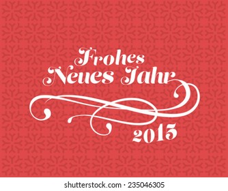 Digitally generated German new year vector on red pattern