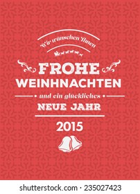 Digitally generated German seasons greetings vector