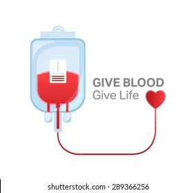 Digitally Generated Give Blood Give Life Vector