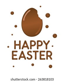 Digitally generated Happy Easter greeting vector