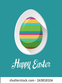 Digitally generated Happy Easter greeting vector