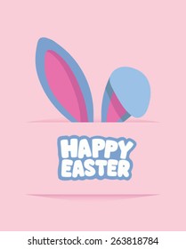 Digitally generated Happy Easter greeting vector