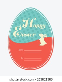 Digitally generated Happy Easter greeting vector