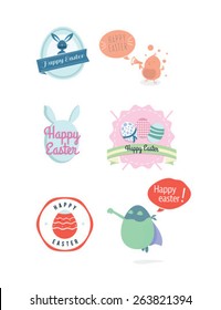 Digitally generated Happy Easter greeting vector