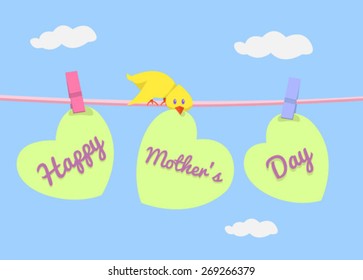 Digitally generated Happy mothers day vector