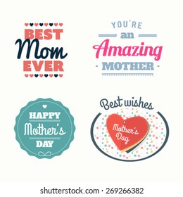 Digitally generated Happy mothers day vectors