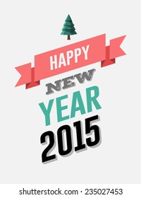 Digitally generated Happy new year design in hipster style