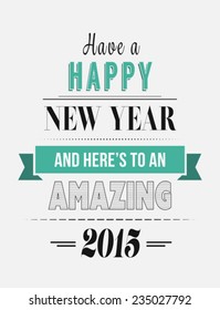 Digitally generated Happy new year vector in green and white
