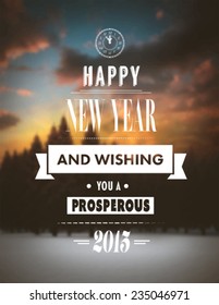 Digital generierte Happy New Year 2015 Vektor 