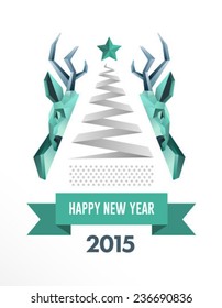 Digitally generated Happy new year 2015 vector 