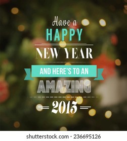 Digitally generated Happy new year vector with text