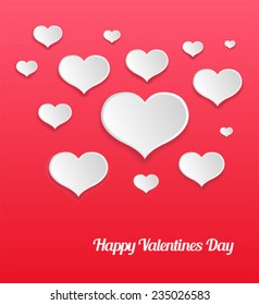 Digitally generated Happy valentines day vector with heart pattern