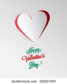 Digitally generated Happy Valentines Day vector with heart