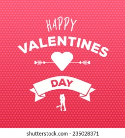 Digitally generated Happy valentines day vector on pink pattern