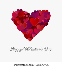 Digitally generated Happy valentines day vector with hearts
