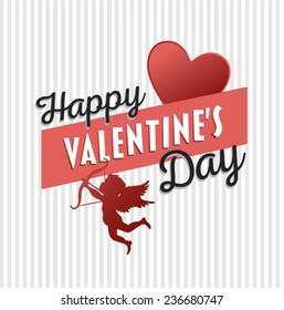 Vector del día de San Valentín feliz generado digitalmente con cupido