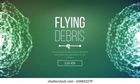 Digitally Generated Image. Big Data Complex Vector. Connecting Dots And Lines. Science Background.