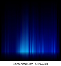 Digitally generated image of blue light and stripes moving fast over black background. EPS 10 vector file included