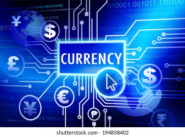 Digitally Generated Image with Currency Concept