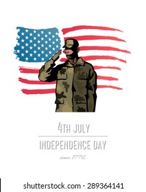 Digitally generated Independence day concept vector