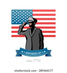 Digitally generated Independence day concept vector
