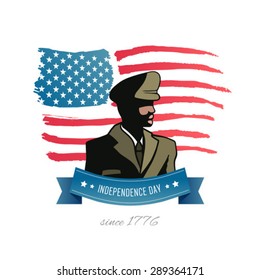 Digitally generated Independence day greeting vector