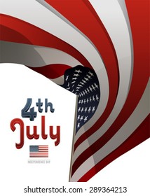 Digitally generated  Independence day greeting vector