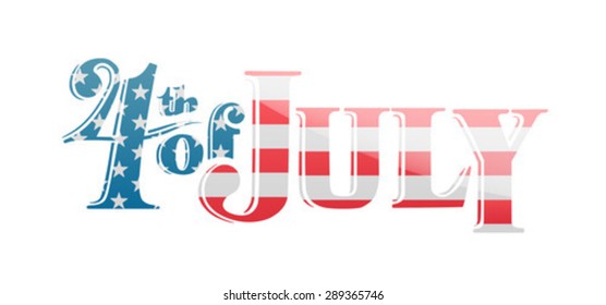 Digitally generated Independence day greeting vector