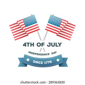 Digitally generated Independence day greeting vector
