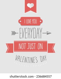Digitally generated I love you everyday valentines vector