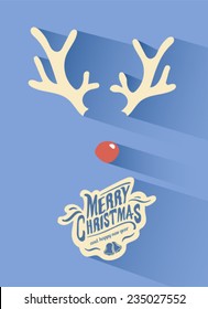 Digitally generated Merry christmas vector with nose