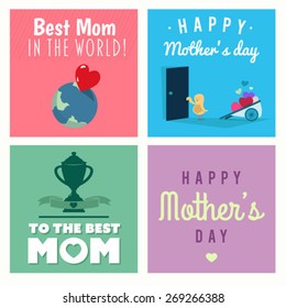 Digitally generated Mothers day vectors