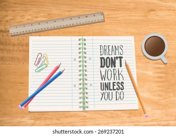 Digitally generated Motivational vector with dream text