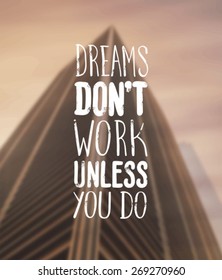 Digitally generated Motivational vector with dream text