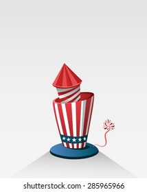 Cuarto Patriótico del vector de july generado digitalmente