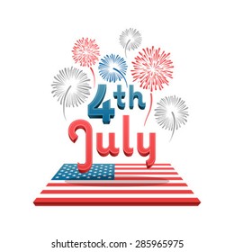 Digitally generated Patriotic fourth of july vector