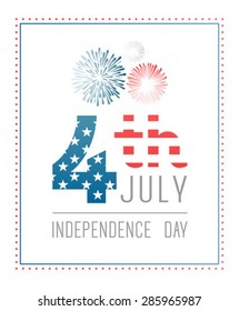 Digitally generated Patriotic fourth of july vector