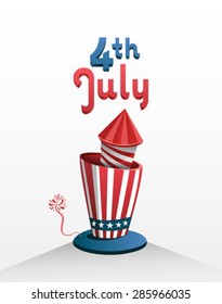 Digitally generated Patriotic fourth of july vector