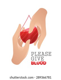 Digitally generated please give blood vector