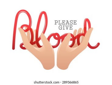 Digitally Generated Please Give Blood Vector